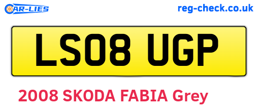 LS08UGP are the vehicle registration plates.