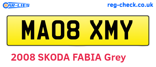 MA08XMY are the vehicle registration plates.