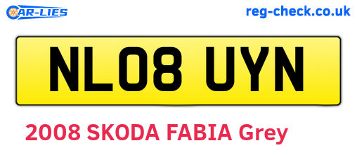 NL08UYN are the vehicle registration plates.