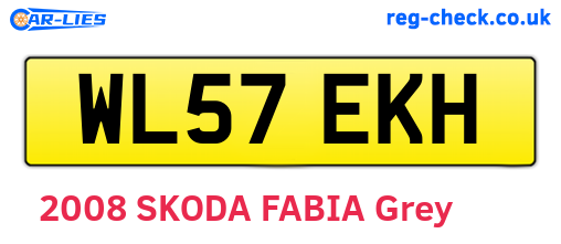 WL57EKH are the vehicle registration plates.