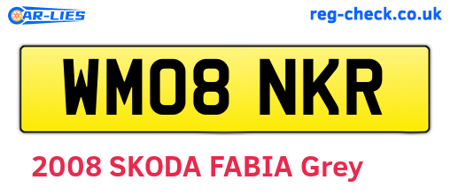 WM08NKR are the vehicle registration plates.
