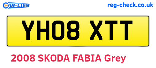 YH08XTT are the vehicle registration plates.