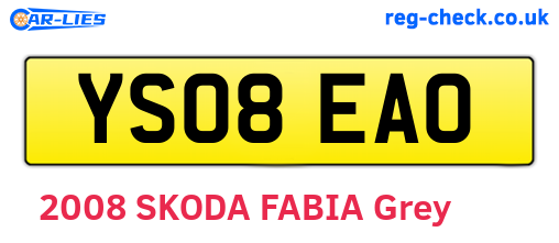 YS08EAO are the vehicle registration plates.