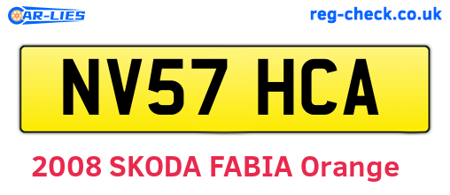 NV57HCA are the vehicle registration plates.