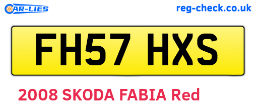 FH57HXS are the vehicle registration plates.