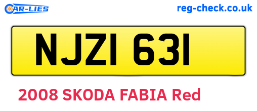 NJZ1631 are the vehicle registration plates.
