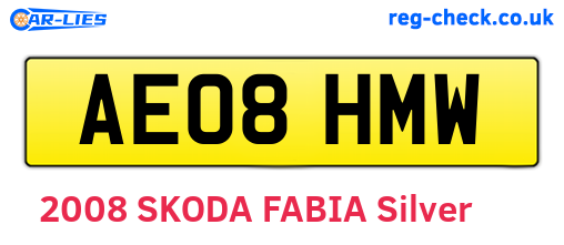 AE08HMW are the vehicle registration plates.