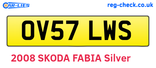 OV57LWS are the vehicle registration plates.