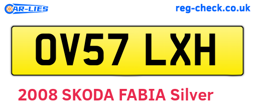 OV57LXH are the vehicle registration plates.