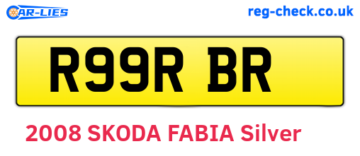 R99RBR are the vehicle registration plates.