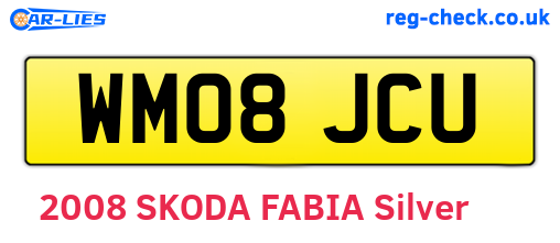 WM08JCU are the vehicle registration plates.