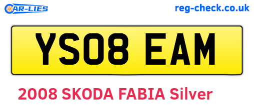 YS08EAM are the vehicle registration plates.