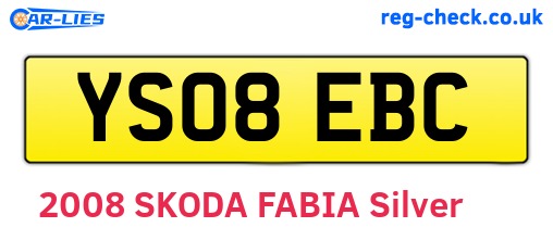 YS08EBC are the vehicle registration plates.