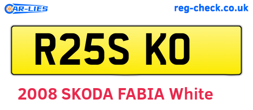 R25SKO are the vehicle registration plates.