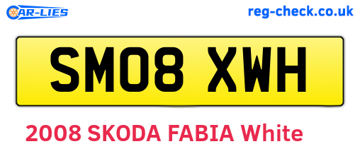 SM08XWH are the vehicle registration plates.