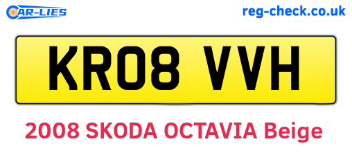 KR08VVH are the vehicle registration plates.