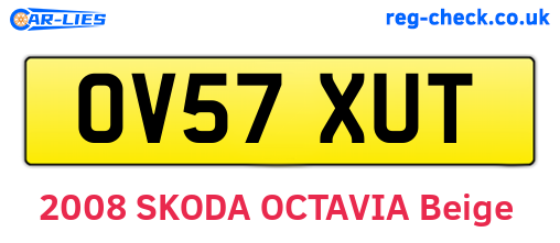 OV57XUT are the vehicle registration plates.