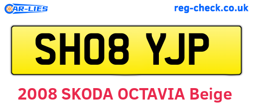 SH08YJP are the vehicle registration plates.