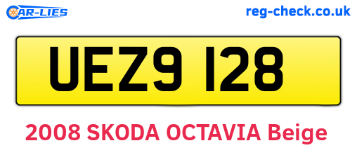 UEZ9128 are the vehicle registration plates.