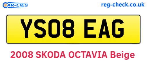 YS08EAG are the vehicle registration plates.