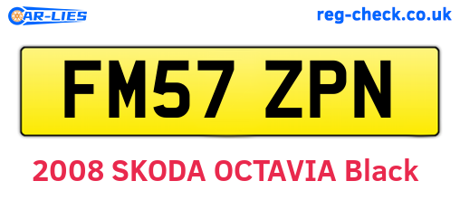 FM57ZPN are the vehicle registration plates.