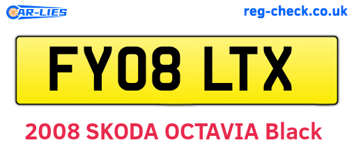 FY08LTX are the vehicle registration plates.