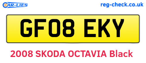 GF08EKY are the vehicle registration plates.