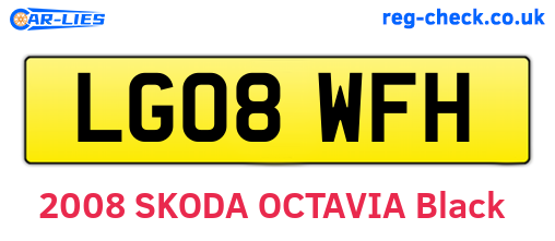 LG08WFH are the vehicle registration plates.