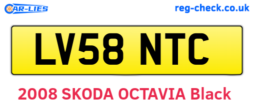 LV58NTC are the vehicle registration plates.