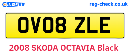 OV08ZLE are the vehicle registration plates.