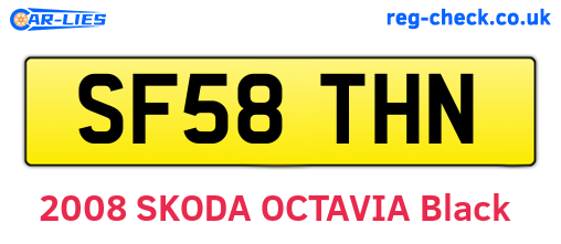 SF58THN are the vehicle registration plates.