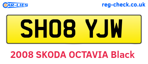 SH08YJW are the vehicle registration plates.