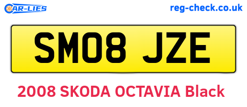 SM08JZE are the vehicle registration plates.