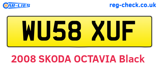 WU58XUF are the vehicle registration plates.