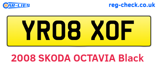 YR08XOF are the vehicle registration plates.