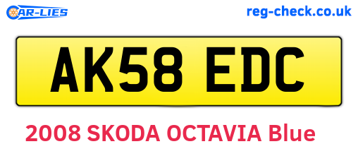 AK58EDC are the vehicle registration plates.