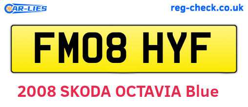 FM08HYF are the vehicle registration plates.