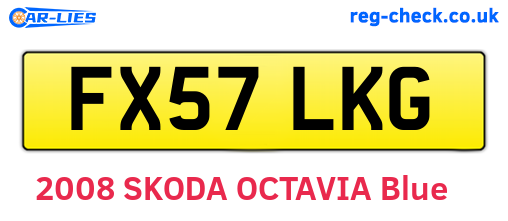 FX57LKG are the vehicle registration plates.