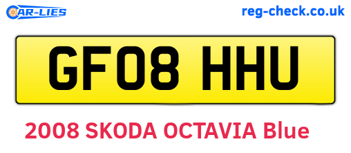 GF08HHU are the vehicle registration plates.