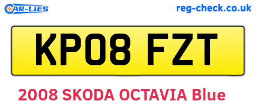 KP08FZT are the vehicle registration plates.