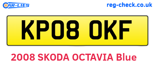 KP08OKF are the vehicle registration plates.
