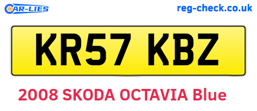 KR57KBZ are the vehicle registration plates.
