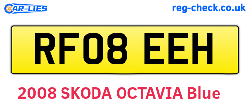 RF08EEH are the vehicle registration plates.