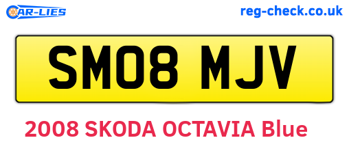 SM08MJV are the vehicle registration plates.