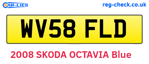 WV58FLD are the vehicle registration plates.