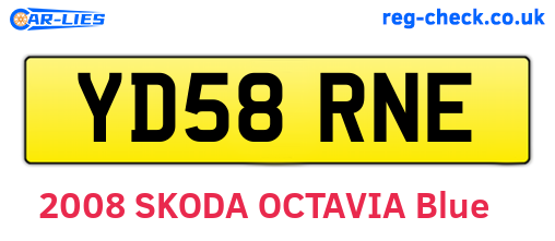 YD58RNE are the vehicle registration plates.