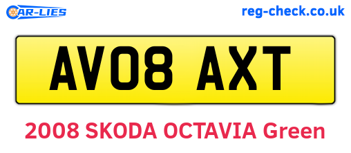 AV08AXT are the vehicle registration plates.