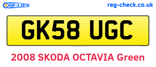 GK58UGC are the vehicle registration plates.