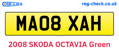 MA08XAH are the vehicle registration plates.