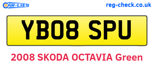 YB08SPU are the vehicle registration plates.